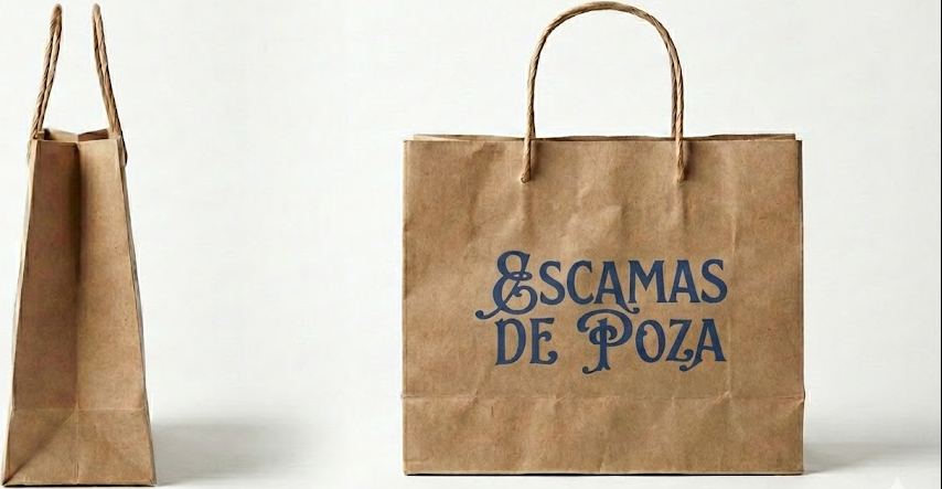 Maqueta: Bolsa de papel reciclable