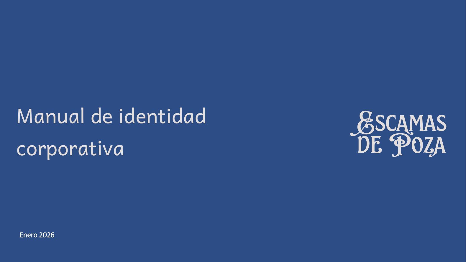 Portada del manual de identidad corporativa
