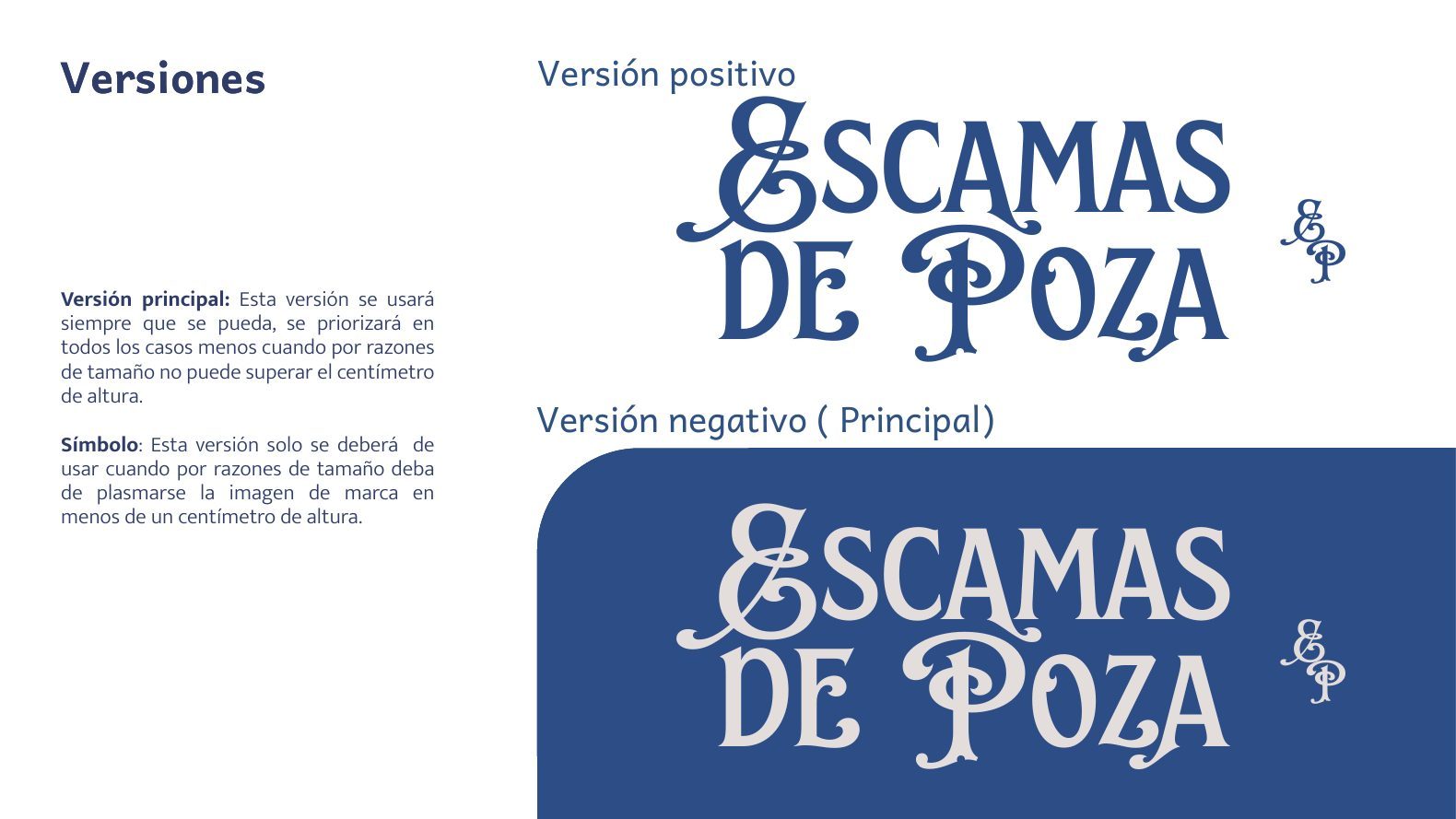 Versiones positiva y negativa del logotipo