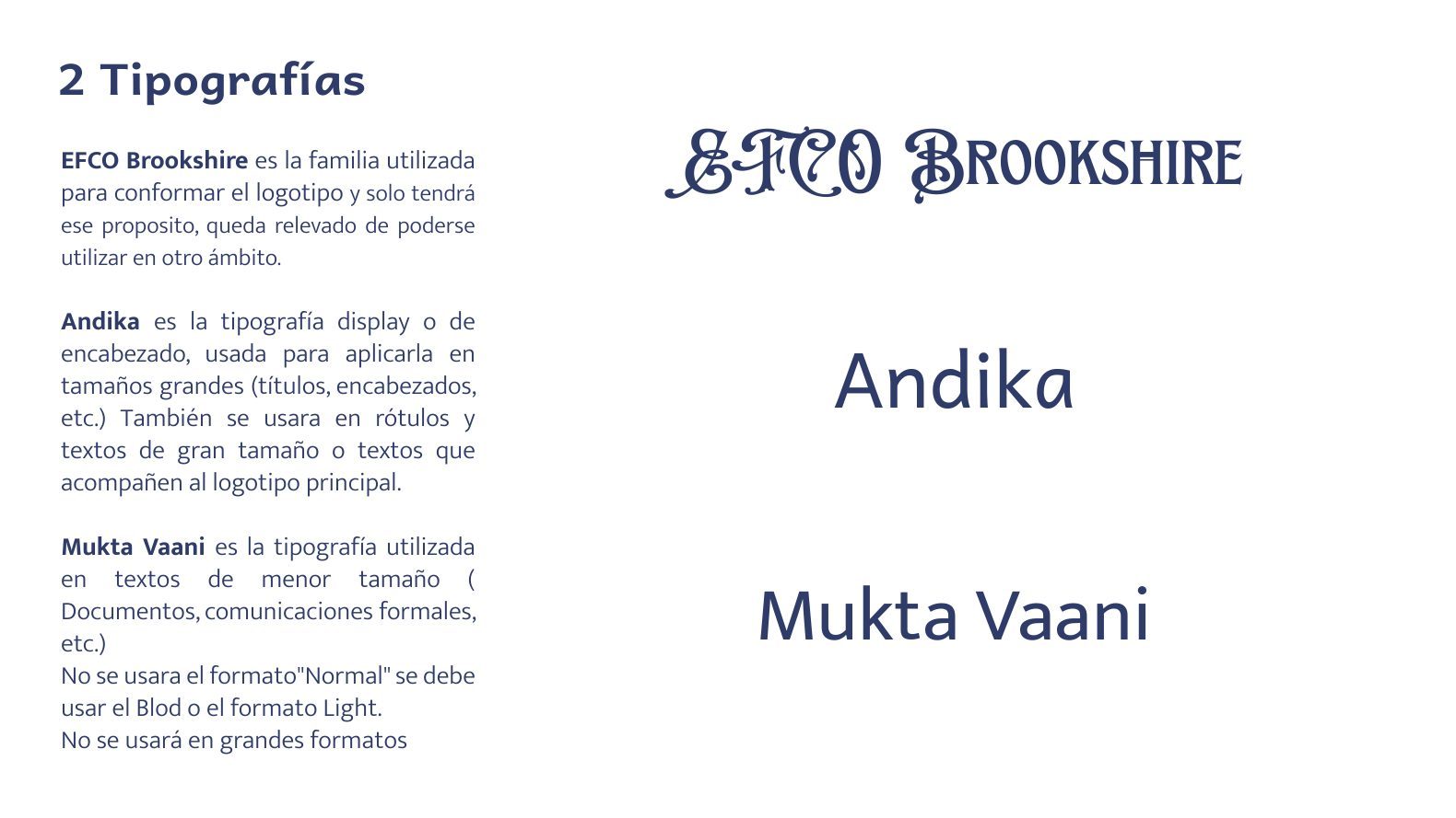 Tipografías de la marca